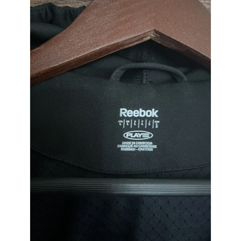reebok zip up hoodie lightweight Large black Playdry - Picture 3 of 7